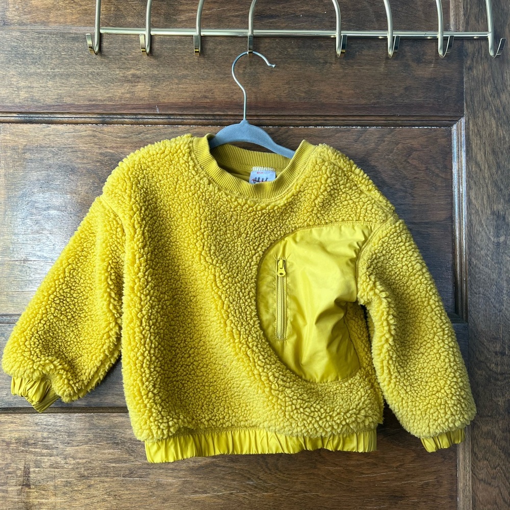 Hanna Andersson | Faux Shearling Bright Yellow Sweatshirt (2T)